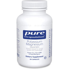 Калий и магний аспартат, Potassium Magnesium (aspartate) Pure Encapsulations, 90 капсул