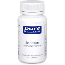Селен 200 мкг, Selenium (selenomethionine) Pure Encapsulations, підтримка імунної системи, простати, колагену та щитовидної залози, 60 капсул