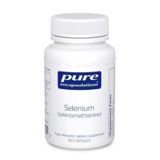 Селен 200 мкг, Selenium (selenomethionine) Pure Encapsulations, підтримка імунної системи, простати, колагену та щитовидної залози, 180 капсул