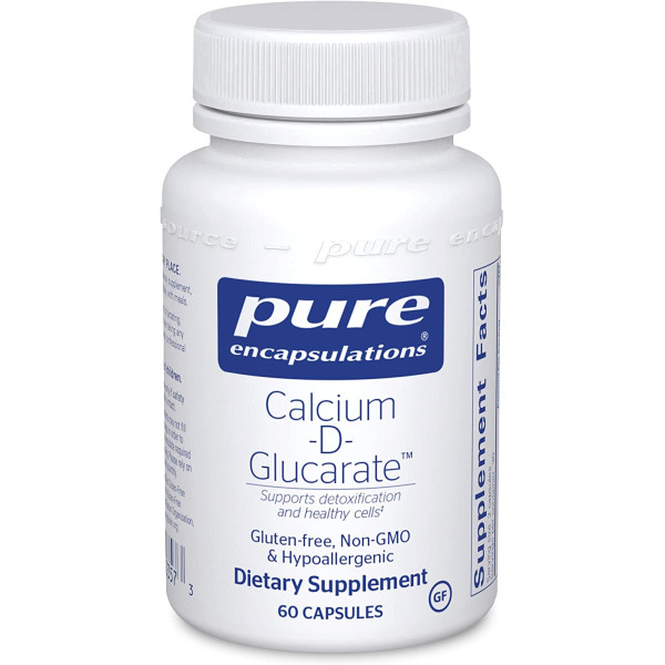 Кальцій-D-Глюкарат, Calcium-D-Glucarate, Pure Encapsulations, 60 капсул