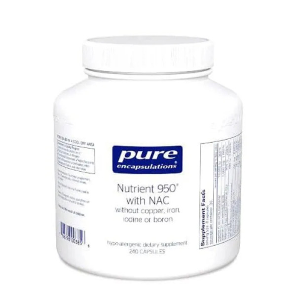 Мультивітаміни \/ мінерали з NAC, Nutrient 950 with NAC, Pure Encapsulations, 240 капсул