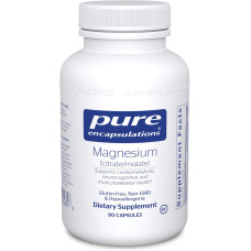 Магній цитрат/малат, Magnesium (citrate/malate) Pure Encapsulations, 90 капсул