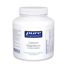 Кальцій магній цитрат/малат, Calcium Magnesium (citrate/malate) Pure Encapsulations, 180 капсул