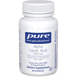 Альфа-ліпоєва кислота 400 мг, Alpha Lipoic Acid Pure Encapsulations, 60 капсул