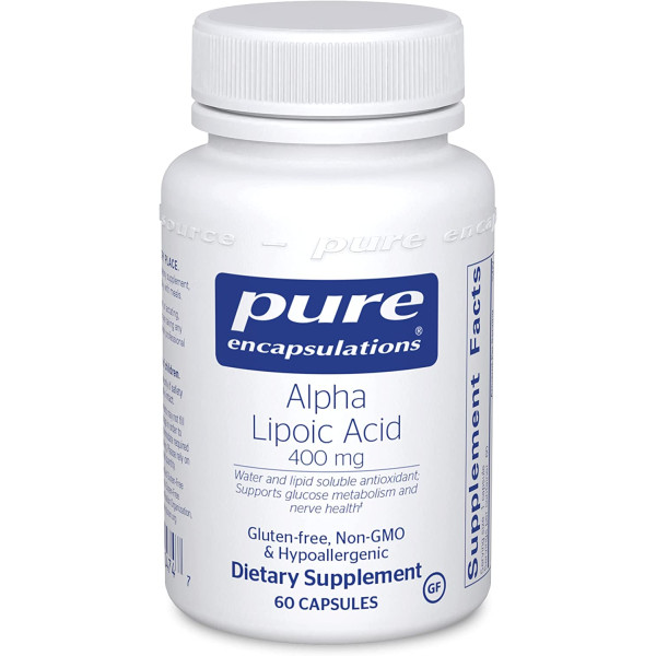 Альфа-ліпоєва кислота, Alpha Lipoic Acid, Pure Encapsulations, 400 мг, 60 капсул