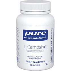 L-карнозин, Pure Encapsulations L-Carnosine, підтримка суглобів, мозку та серця, 60 капсул
