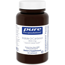 Індол-3-карбінол 400 мг, Indole-3-Carbinol Pure Encapsulations, підтримка здорової функції клітин грудей, шийки матки та простати, 60 капсул