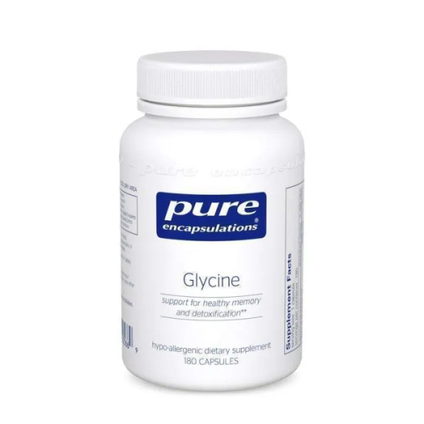 Гліцин, Glycine 180's, Pure Encapsulations, 180 капсул