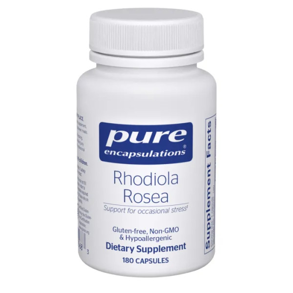 Родіола рожева, Rhodiola Rosea, Pure Encapsulations, для помірного випадкового фізичного стресу і дискомфорту, 180 капсул