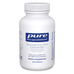 Глюкозамин с хондроитином, Pure Encapsulations Glucosamine HCl+ Chondroitin, гипоаллергенная поддержка подвижности и функции суставов, 120 капсул