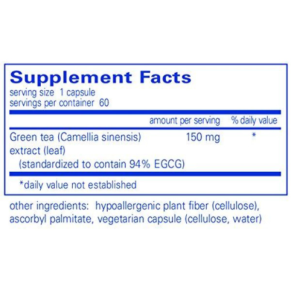 Високоочищений екстракт зеленого чаю, Teavigo, Pure Encapsulations, 60 капсул