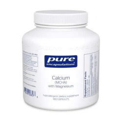Кальций MCHA с магнием, Calcium (MCHA) with Magnesium Pure Encapsulations, 180 капсул