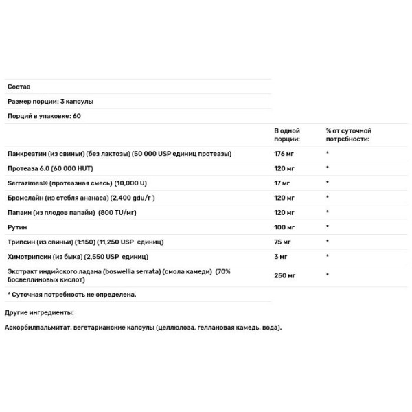 Ферменты для суставов, хрящей, тканей и мышц, Systemic Enzyme Complex, Pure Encapsulations, комплекс, 180 капсул