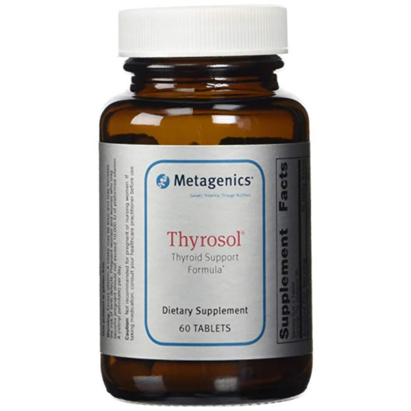 Підтримка щитовидної залози, Thyrosol, Metagenics, для підтримки здорової функції щитовидної залози та зняття втоми, пов'язаної зі стресом, 60 таблеток