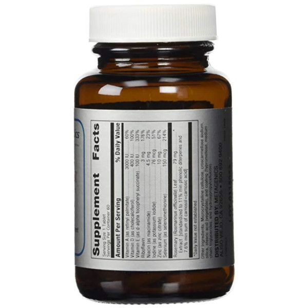 Підтримка щитовидної залози, Thyrosol, Metagenics, для підтримки здорової функції щитовидної залози та зняття втоми, пов'язаної зі стресом, 60 таблеток