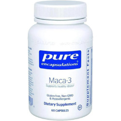 Мака-3, Maca-3 Pure Encapsulations, сприяє здоровому лібідо та функції репродуктивної системи, 60 капсул