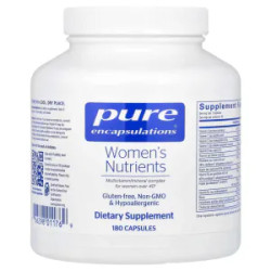 Мультивитамины для женщин 40+, Women's Nutrients Pure Encapsulations, 180 вегетарианских капсул