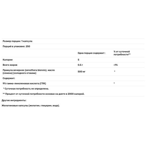 Масло примули вечірньої, EPO (evening primrose oil), Pure Encapsulations, 250 капсул