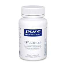 Омега-3 ЕПК, максимальна, EPA Ultimate Pure Encapsulations, концентрат риб'ячого жиру, 120 капсул