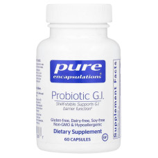 Пробіотик для ШКТ, Probiotic G.I. Pure Encapsulations, 60 капсул