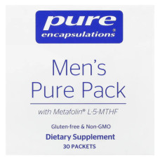 Мультивітаміни та мінерали для чоловіків, Pure Encapsulations Men's Pure Pack, 30 пакетиків