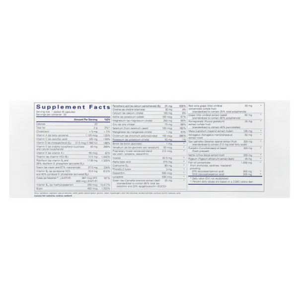 Мультивітамінно-мінеральний комплекс з магнієм, вітаміном D3, CoQ10 та жирними кислотами Омега-3, Men's Pure Pack, Pure Encapsulations, для чоловіків, 30 пакетиків