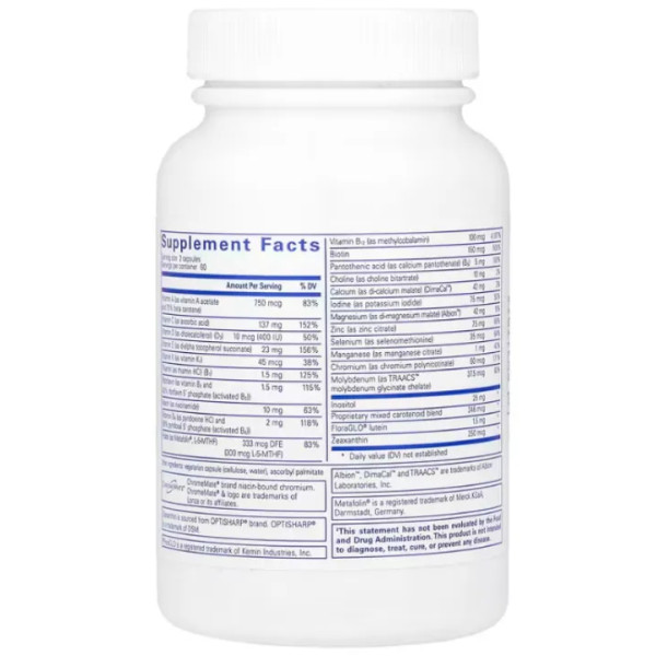 Мультивітаміни та мінерали для дітей, Junior Nutrients, Pure Encapsulations, без заліза, від 4 років, 120 капсул