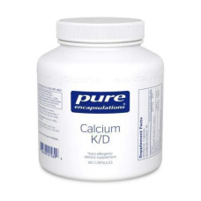 Кальцій з вітамінами K та D, Calcium K/D Pure Encapsulations, 180 капсул
