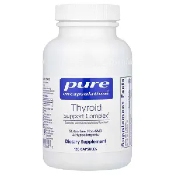 Підтримка щитовидної залози, Thyroid Support Complex, Pure Encapsulations, комплекс з ашвагандою та йодом, 120 вегетаріанських капсул