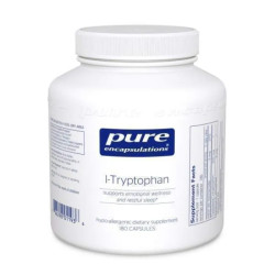 L-триптофан, l-Tryptophan Pure Encapsulations, эмоциональное благополучие и спокойный сон, 180 капсул