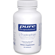 L-триптофан, l-Tryptophan Pure Encapsulations, емоційний добробут та спокійний сон, 90 капсул