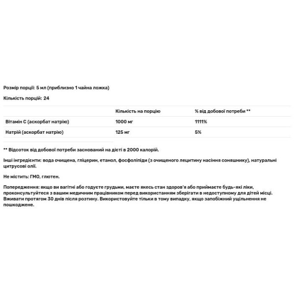 Вітамін С ліпосомальний, Liposomal Vitamin C, Pure Encapsulations, рідина, 120 мл