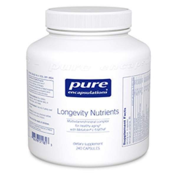 Поживні речовини для довголіття, Longevity Nutrients, Pure Encapsulations, мультивітамінно-мінеральний комплекс для здорового старіння, 240 капсул