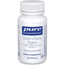 Ферменти для перетравлення глютену та молочних продуктів, Gluten/Dairy Digest Pure Encapsulations, 60 капсул