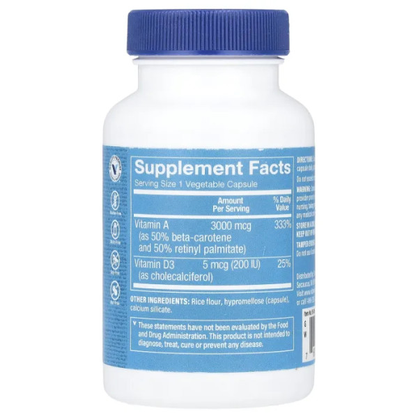 Вітаміни A та D3, Vitamin A & D3, The Vitamin Shoppe, 100 рослинних капсул