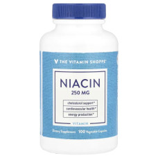 Ніацин 250 мг, Niacin The Vitamin Shoppe, 100 рослинних капсул