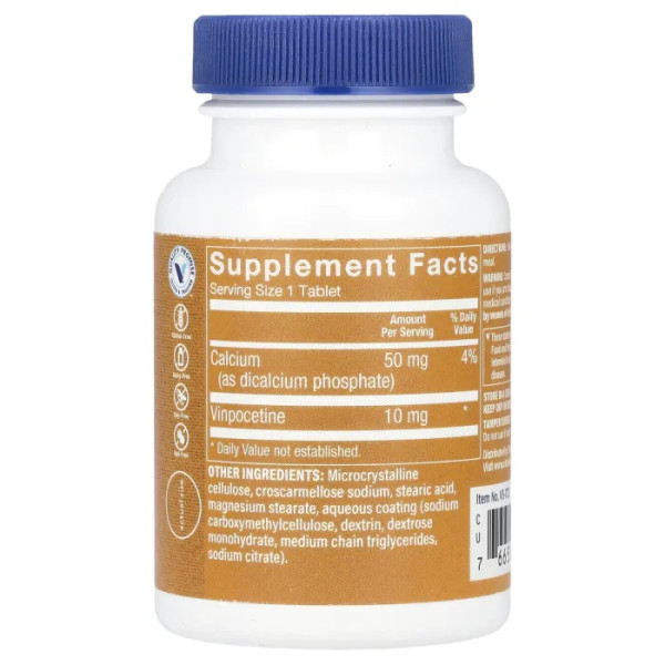 Вінпоцетин, Vinpocetine, The Vitamin Shoppe, 10 мг, 120 таблеток