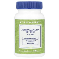 Ашваганда екстракт 470 мг, Ashwagandha Extract The Vitamin Shoppe, 60 капсул