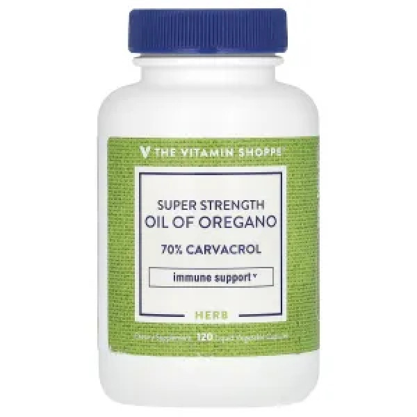 Олія орегано, Super Stength Oil of Oregano, The Vitamin Shoppe, 120 капсул (45 мг на капсулу)