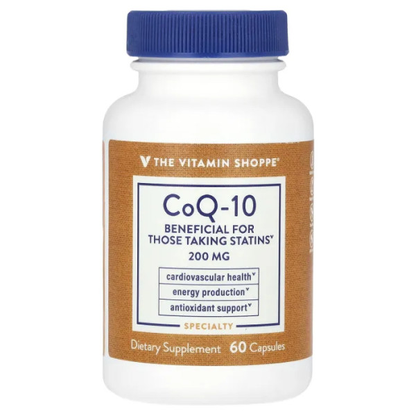 Коензим Q10, CoQ-10, The Vitamin Shoppe, 200 мг, 60 капсул