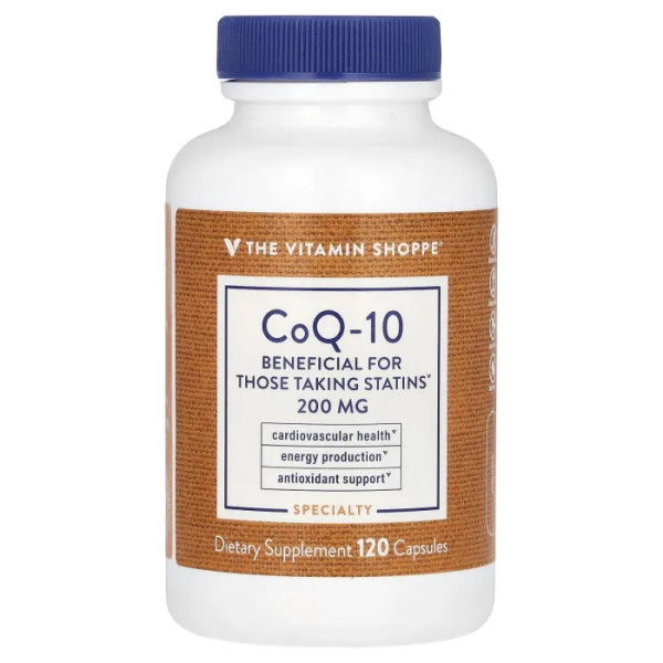 Коензим Q10, CoQ-10, The Vitamin Shoppe, 200 мг, 120 капсул