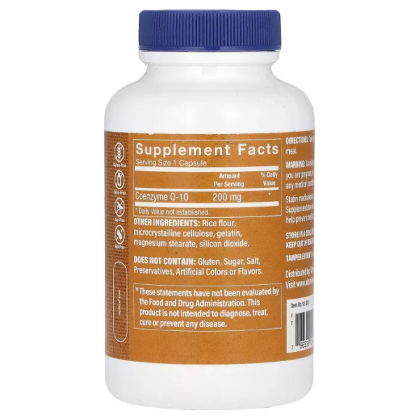 Коензим Q10, CoQ-10, The Vitamin Shoppe, 200 мг, 120 капсул