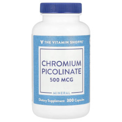 Хром піколінат 500 мкг, Chromium Picolinate The Vitamin Shoppe, 300 капсул