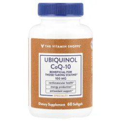 Убихинол коэнзим Q10, The Vitamin Shoppe Ubiquinol CoQ-10, 60 гелевых капсул