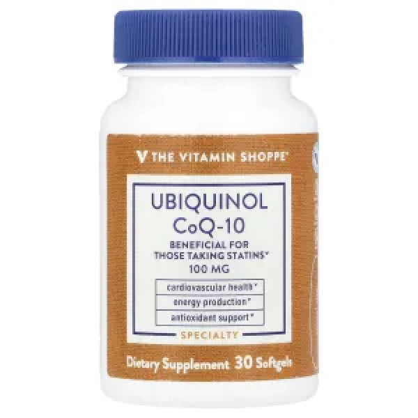 Убіхінол коензим Q-10, Ubiquinol CoQ-10, The Vitamin Shoppe, 30 гелевих капсул