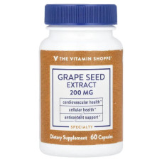 Экстракт виноградных косточек 200 мг, Grape Seed Extract The Vitamin Shoppe, 60 капсул