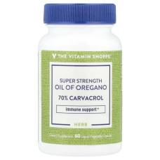 Олія орегано, Super Stength Oil of Oregano Vitamin Shoppe, 60 капсул (45 мг на капсулу)