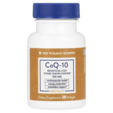 Коэнзим Q10 100 мг, CoQ-10 The Vitamin Shoppe, 30 гелевых капсул