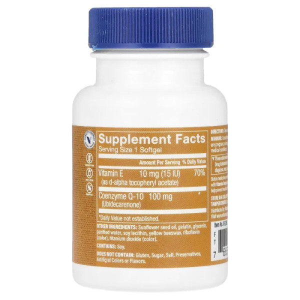 Коензим Q10, CoQ-10, The Vitamin Shoppe, 100 мг, 30 гелевих капсул