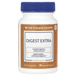 Пищеварительные ферменты, Digest Extra The Vitamin Shoppe, 30 растительных капсул